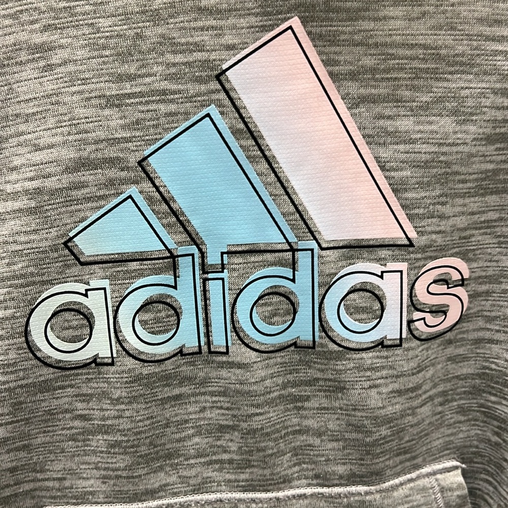 4t good pre owned adidas grey hooded sweatshirt - Picture 2 of 6